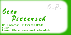 otto pittersch business card